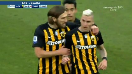 3-0 Ognjen Vranješ Hat-trick Goal - AEK 3-0 Xanthi - 18.02.2018