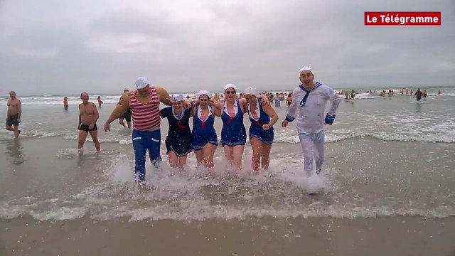 Erdeven (56). Premier bain : plus de 200 otaries déguisées