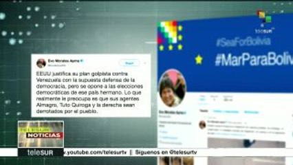 Evo Morales: EEUU justifica su plan golpista contra Venezuela