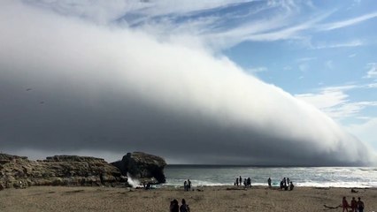 Huge Fog Cloud over Beach || ViralHog