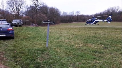 Crash d'un avion à La Chailleuse : l'hélicoptère de la gendarmerie sur les lieux