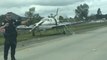 Pilot Makes Smooth Landing on Highway Median Near San Martin Airport