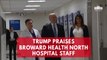 Trump praises hospital staff and visits victims off Florida school shooting
