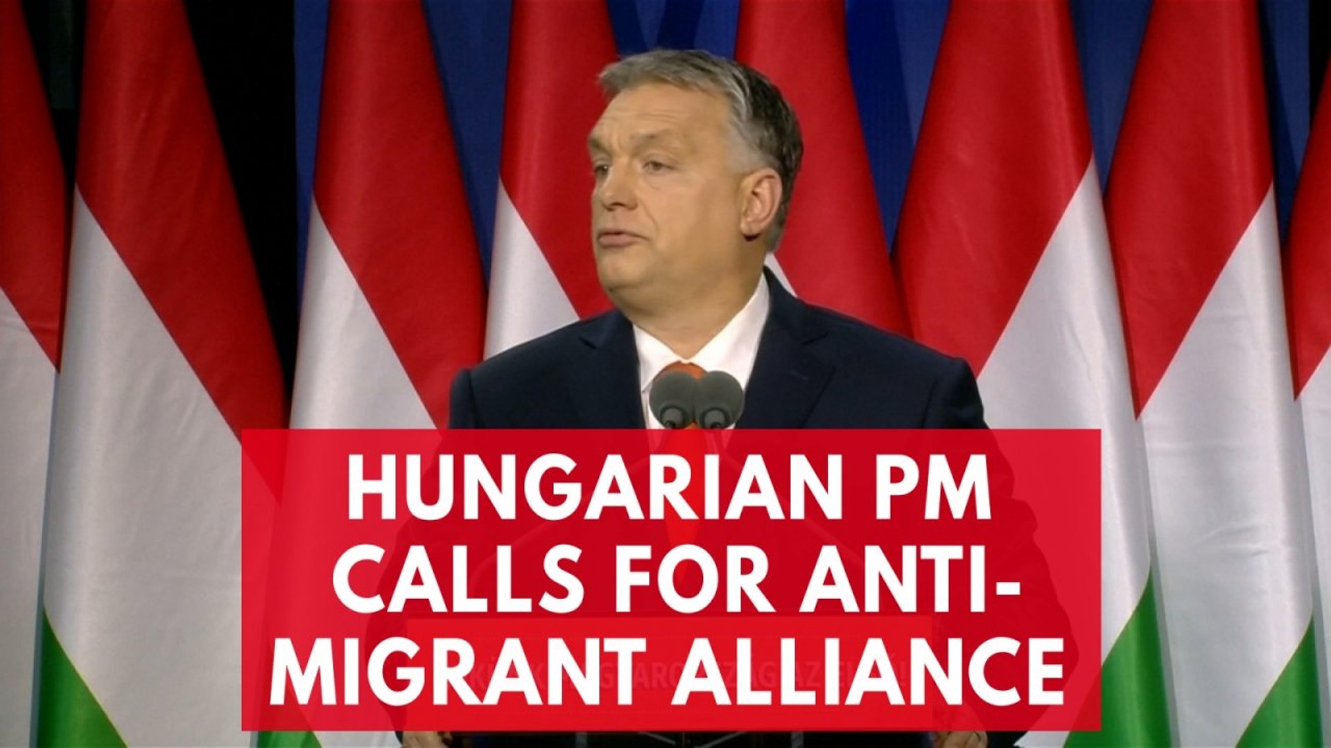 ⁣Hungarian Prime Minister Viktor Orbán calls for global anti-migrant alliance