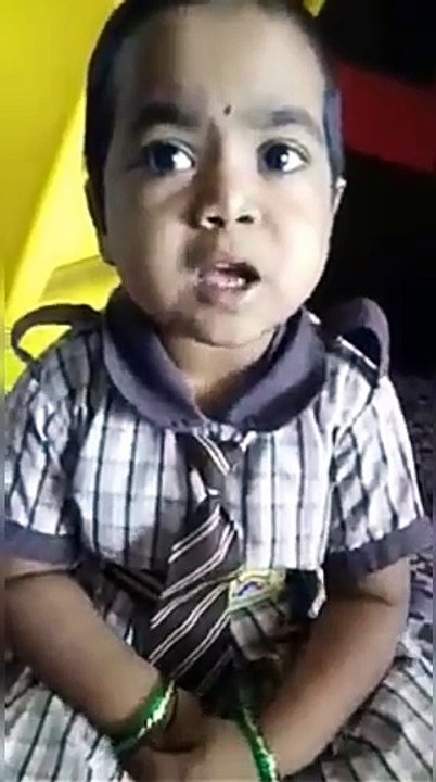 Cute little girl gave answers very sweetly to her teacher
