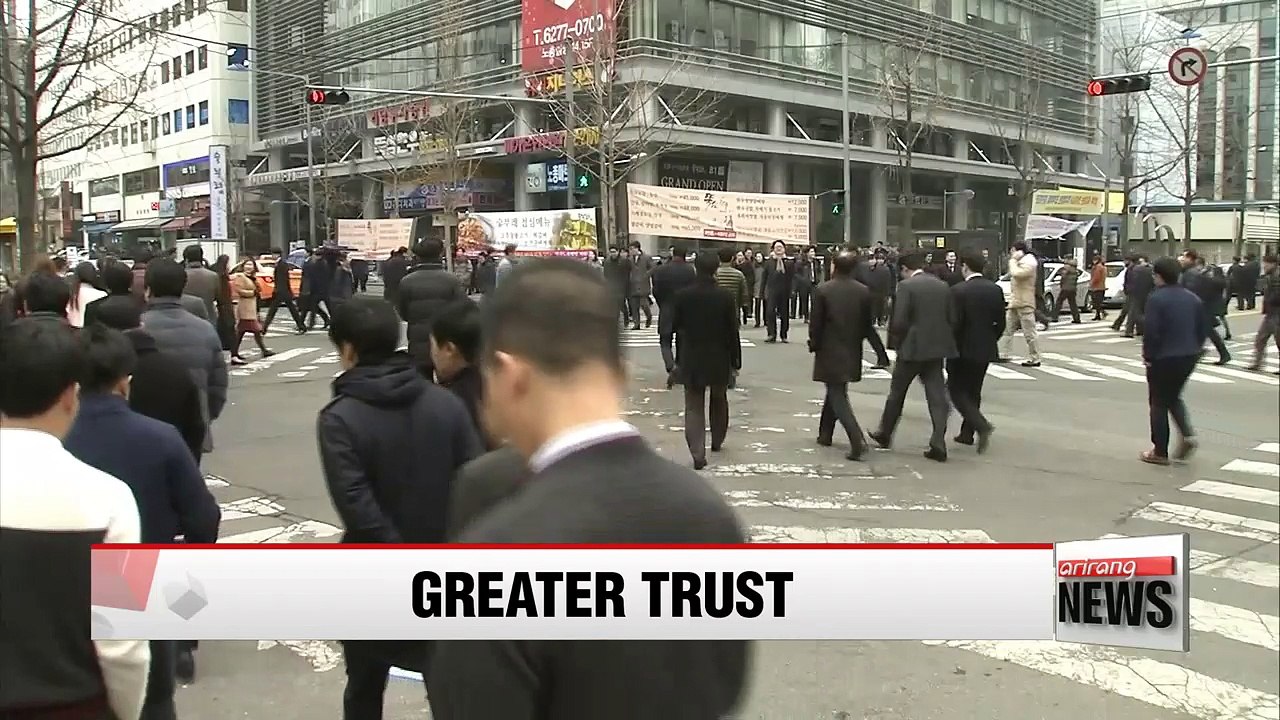 South Korea's trust in government rose significantly over past year: Survey