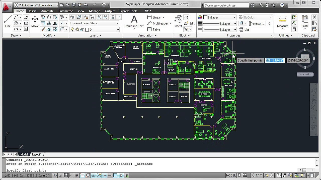 AutoCad Measure