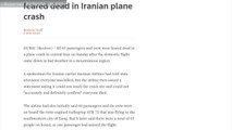 All 66 Passengers, Crew Believed Dead After Plane Crash In Central Iran