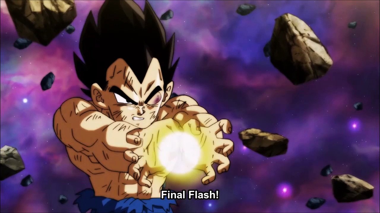 Vegeta Falls & Gives His Last Energy To Goku