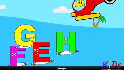 Learning the alphabet - letter E F G H - the alphabet race
