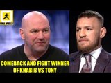 Is Conor McGregor upset? No he Understands why Khabib and Tony are fíghting for the real belt,Chiesa