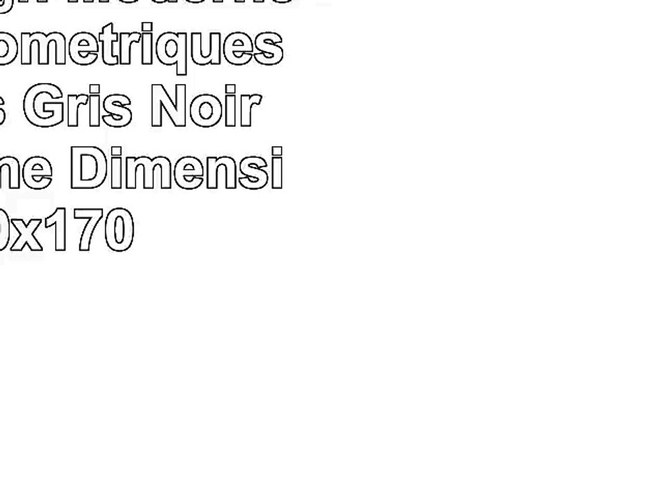 Tapis Design Moderne Motifs Géométriques Poils Ras Gris Noir Blanc Chiné Dimension120x170