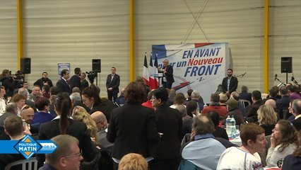 En Picardie, Marine Le Pen essaye de remobiliser les militants FN