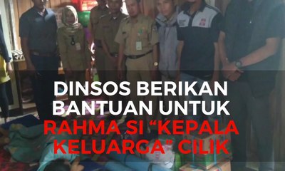 Dinsos Berikan Bantuan untuk Si “Kepala Keluarga” Cilik