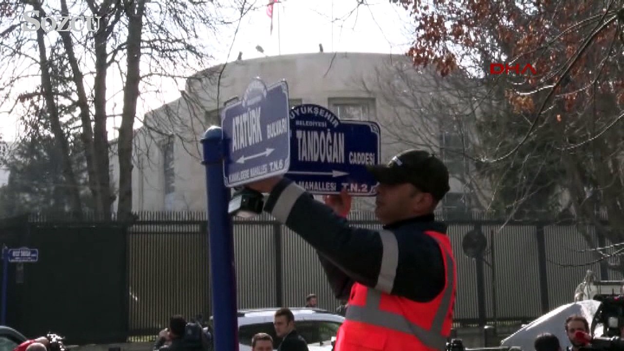 ABD Büyükelçiliği önündeki caddenin ismi 'Zeytindalı Caddesi' oldu