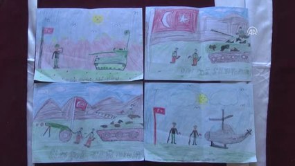 Çocuklardan Afrin'deki Mehmetçik'e Moral Resmi