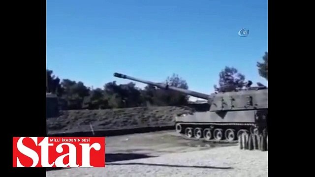 Terör örgütü PYD mevzileri obüs toplarıyla ateş altına alındı