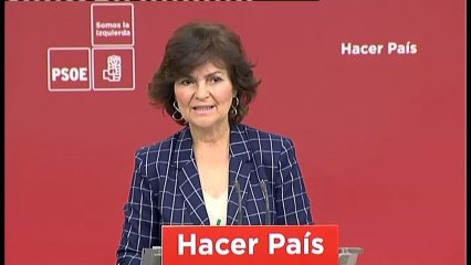 Carmen Calvo (PSOE): "Nuestro himno no tiene letra, ya está"