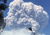 Mushroom Cloud Towers Over Erupting Sinabung Volcano