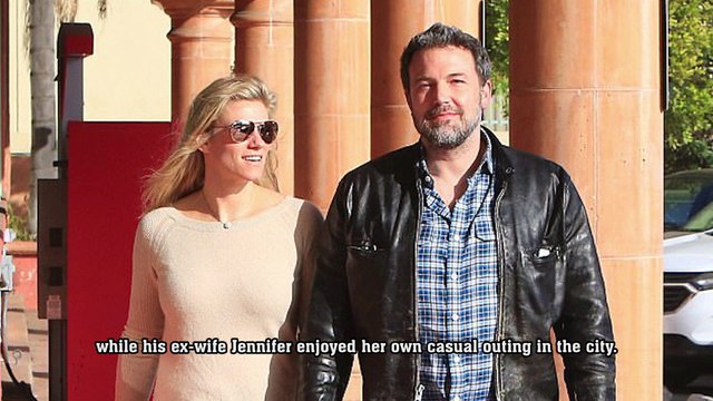 Ben Affleck and Lindsay Shookus put on a loved-up display during low-key shopping trip... while his ex Jennifer Garner casually steps out in Los Angeles .