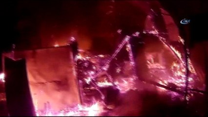 Balık tesisi alev alev yandı