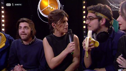 Salvador Sobral moment on "1.ª Semifinal do Festival da Canção 2018"