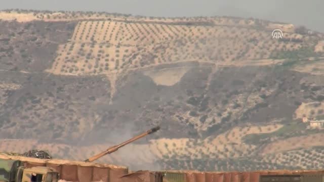 Afrin'deki Terör Mevzileri Topçu Birliklerince Vuruluyor