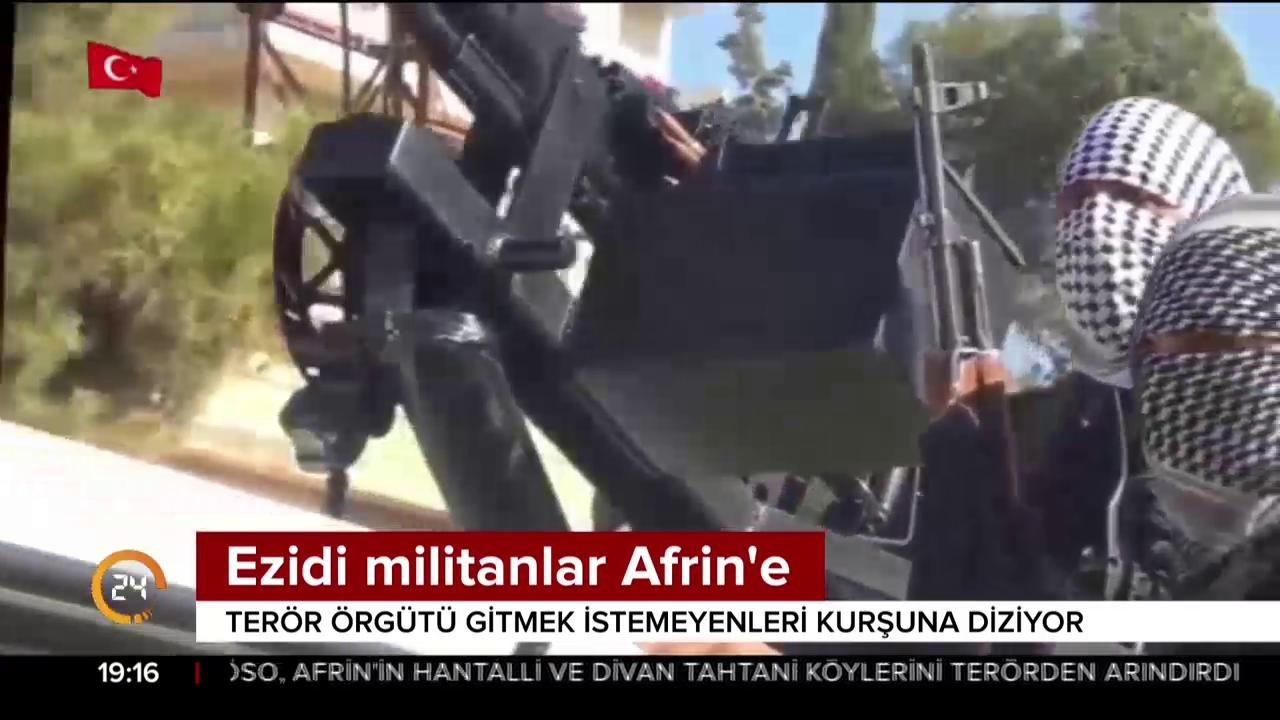 Ezidi militanlar Afrin'e