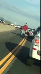 Discussão no trânsito termina com capotamento a 5km/h