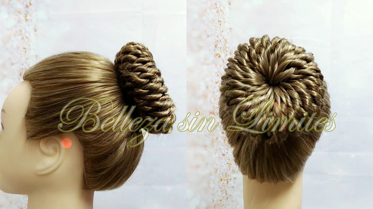 Peinados con Monos - Rope Twisted Pinwheel Bun -Prom Hairstyles