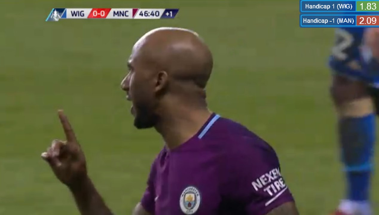Fabian Delph RED CARD HD - Wigan Athletic 0-0 Manchester City 19.02.2018