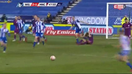 Fabian Delph RED CARD - Wigan 0-0 Manchester City 19.02.2018