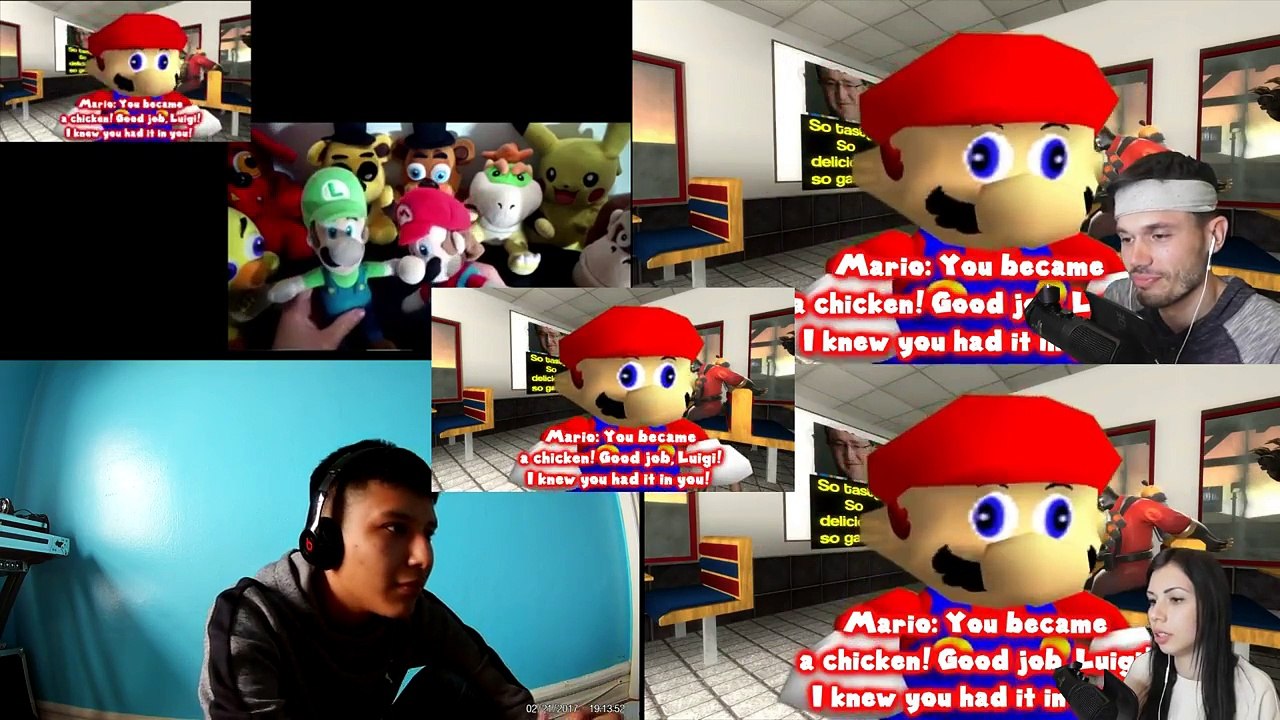 REACTION MASH UP TO SMG4 MARIO THE WAITER