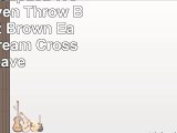 Super Soft Alpaca Wool HandWoven Throw Blanket Soft Brown Earth Tone Cream Cross Weave