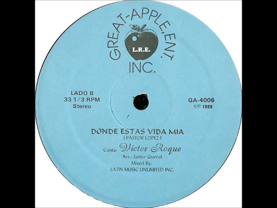 LA GRAN MANZANA - REMIX DONDE ESTAS VIDA MIA (1989) L.R.E.