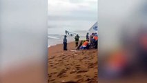 Primeras imágenes del accidente aéreo en aguas de Costa de Marfil