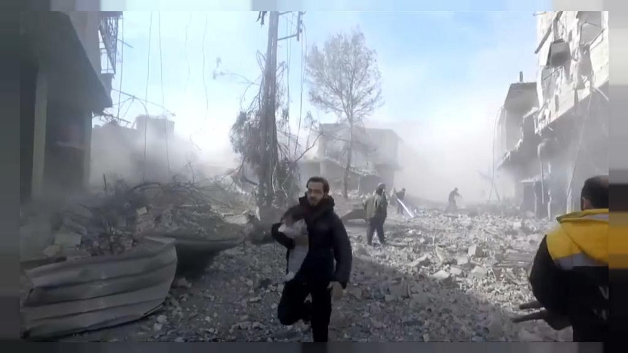 Un centenar de muertos por bombardeos del régimen sirio