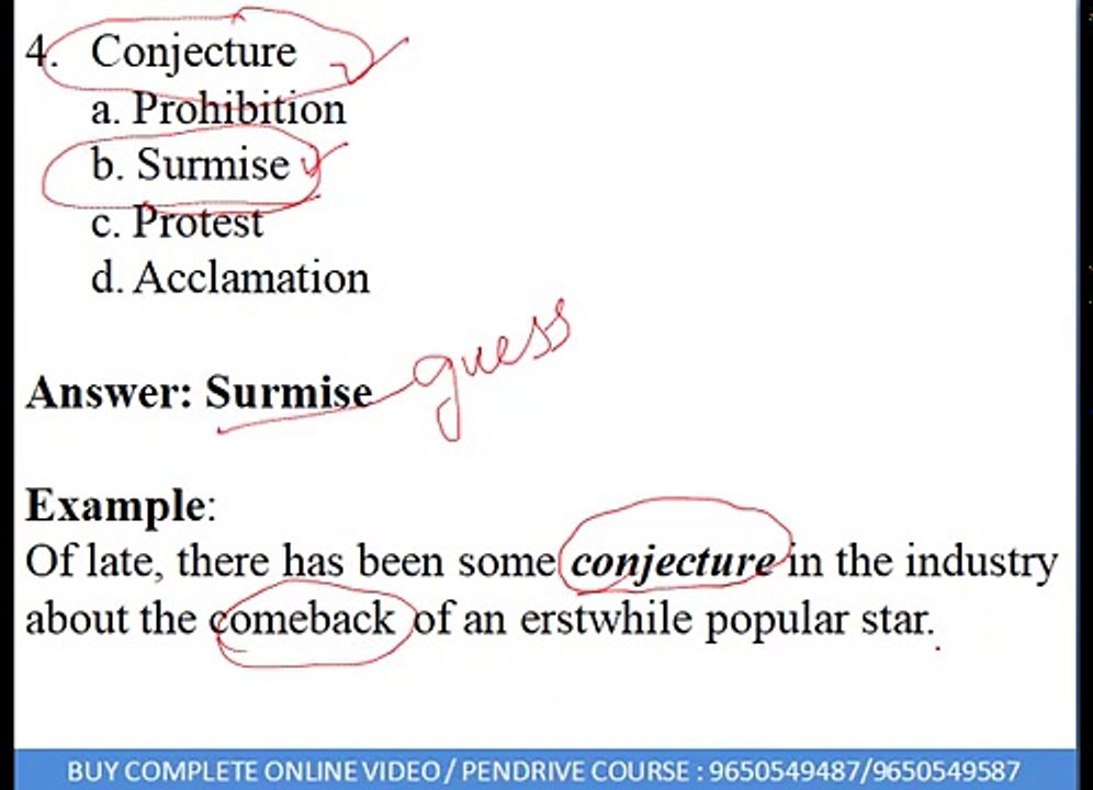 Vocabulary for IBPS PO English Preparation, SSC CGL Exam & SBI Clerk