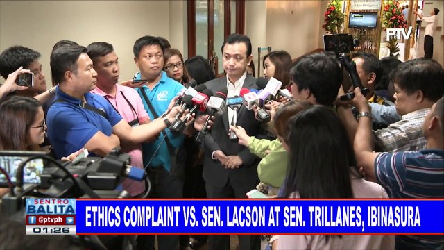 Ethics complaint vs Sen. Lacson at Sen. Trillanes; Ethics complaint vs Sen. De Lima, ibinasura rin
