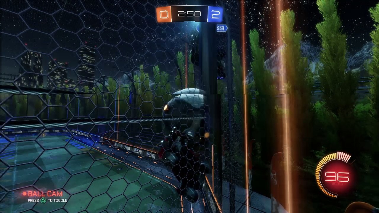Corkscrew wall challenge to pinch goal