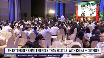PH better off being friendly, than hostile, with China – Duterte