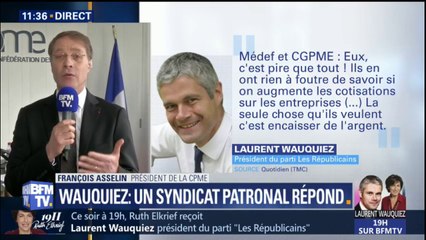 Citée par Wauquiez, la CPME réagit : "Je suis choqué et même blessé", dit son président