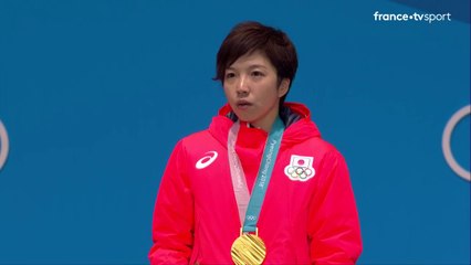 JO 2018 : Patinage de vitesse - 500 m femmes. Remise des médailles