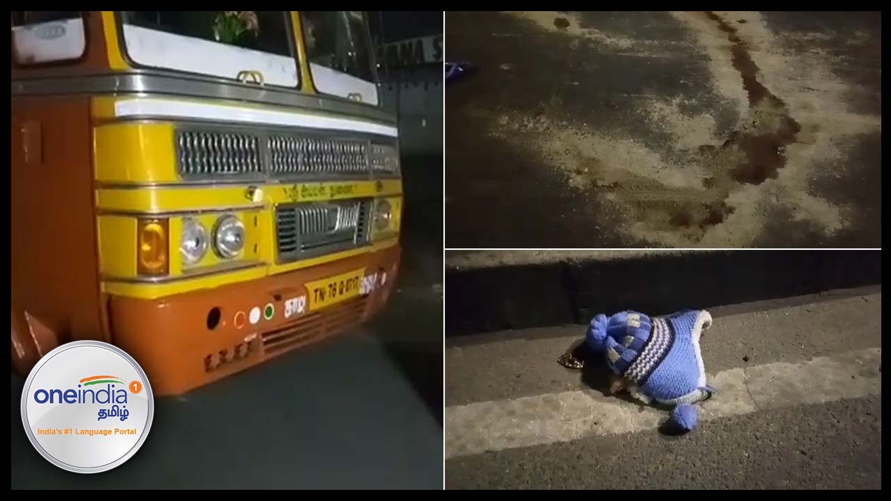 சென்னை பாடி அருகே இருசக்கர வாகனம் மீது லாரி மோதி விபத்து- வீடியோ