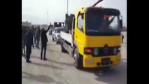Rejim yanlısı grupların Afrin'e giderken çekillen görüntüleri ilk kez ortaya çıktı