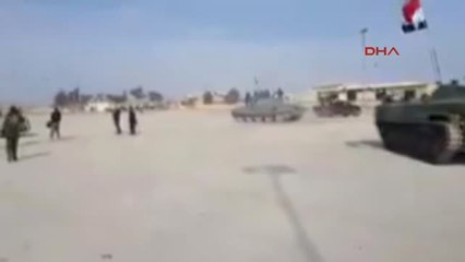 Suriye - Rejim Yanlısı Grupların Afrin'e Giderken Çekildiği Belirtilen Görüntüler
