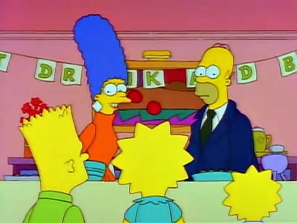 Homer is having fun in bed with sandwich - The Simpsons