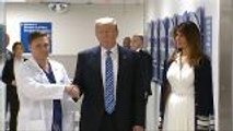 Trump visits Florida hospital to pay respects after school shooting