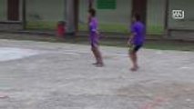 Children beg for new football in southern Thailand