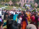 Indian University Girls Group Dance At University Lawn